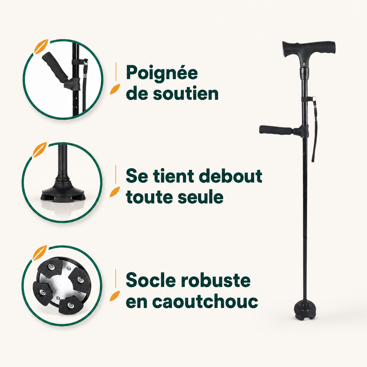 La canne d'appui Vivélan