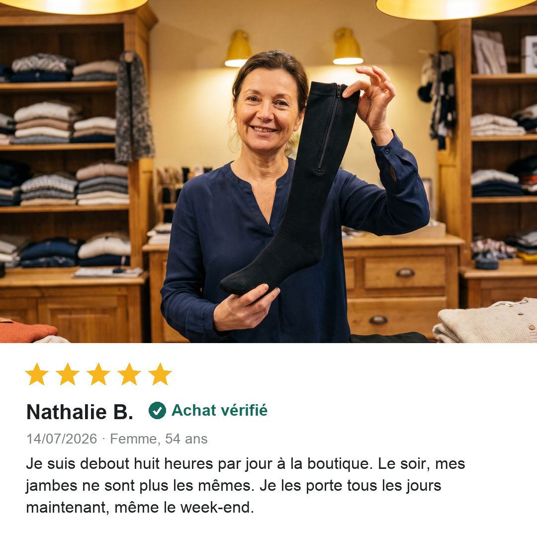 Bas de contention zippés